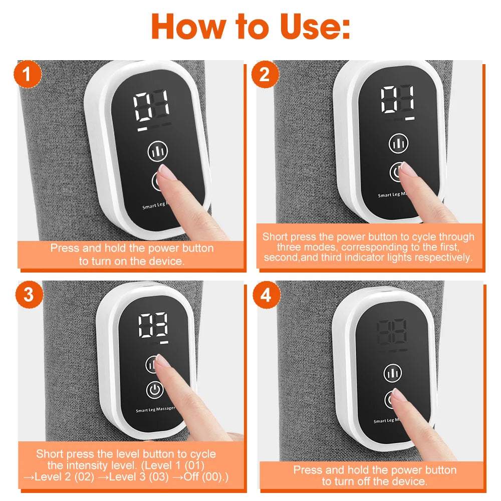 Wireless Air Compression Calf Massager for Leg Relief